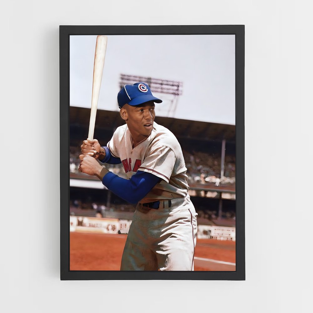 Poster Ernie banks – affiche Baseball (vue 2)